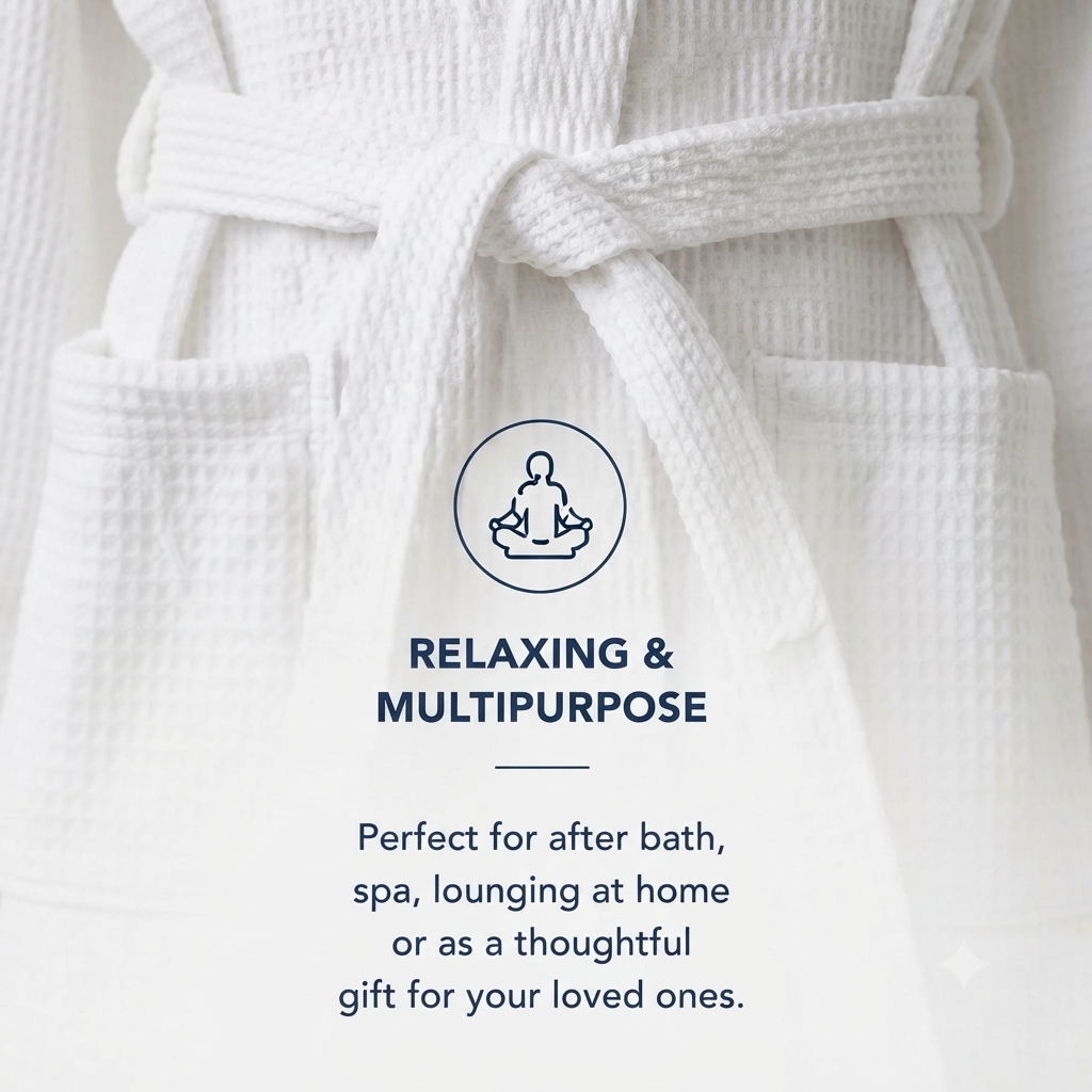 Spa Robe — Waffle Weave view 2