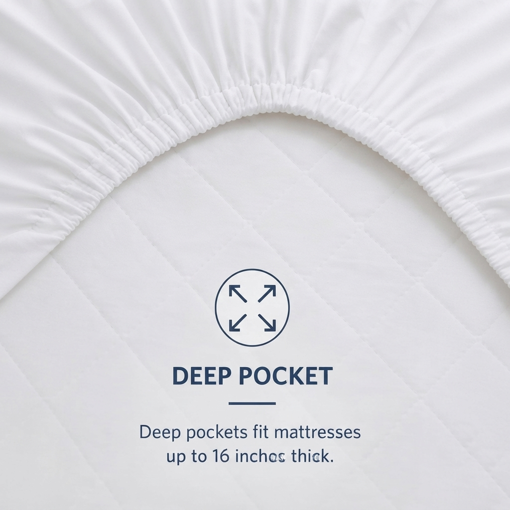 Premium White Fitted Bed Sheet view 2