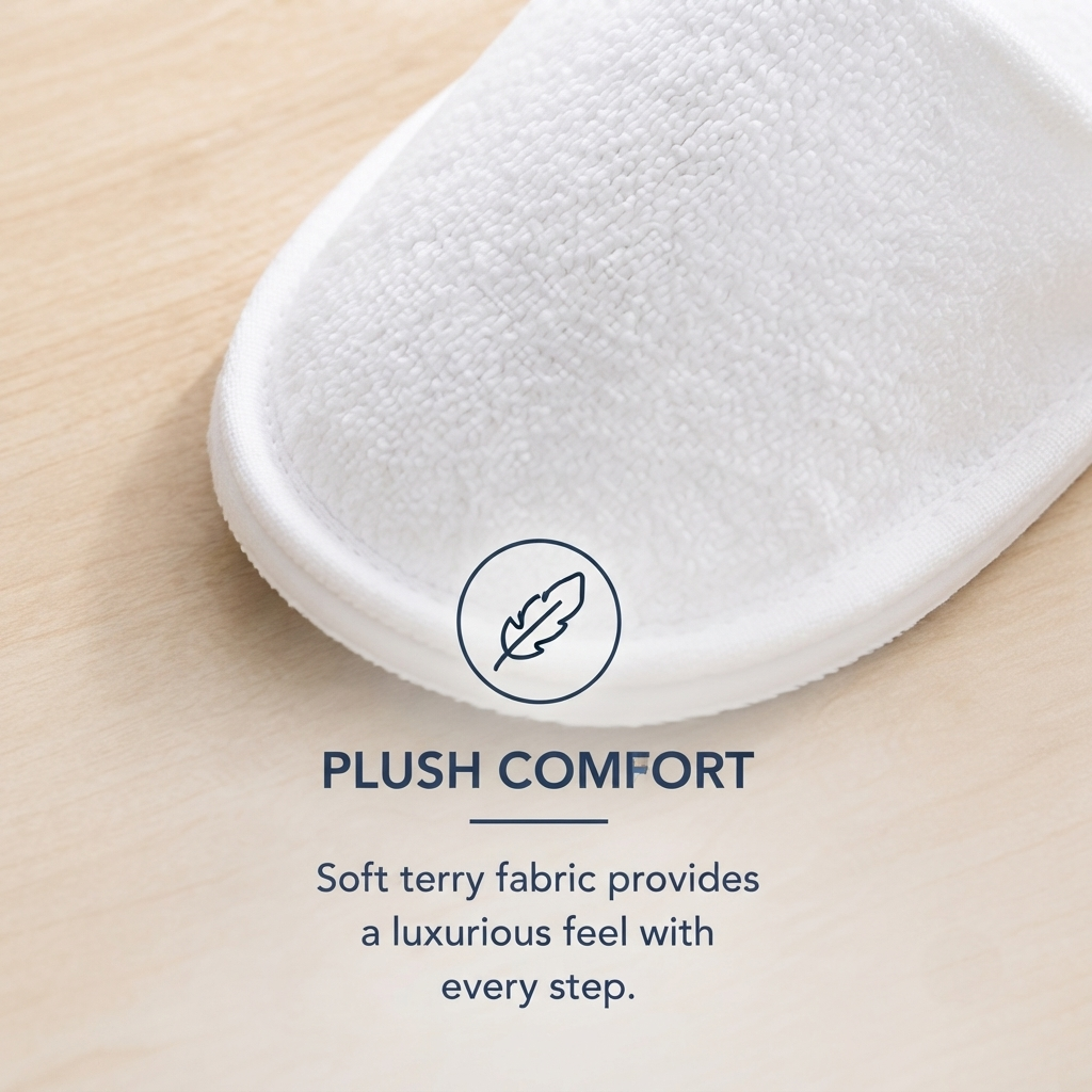 Premium White Flush Slippers view 2