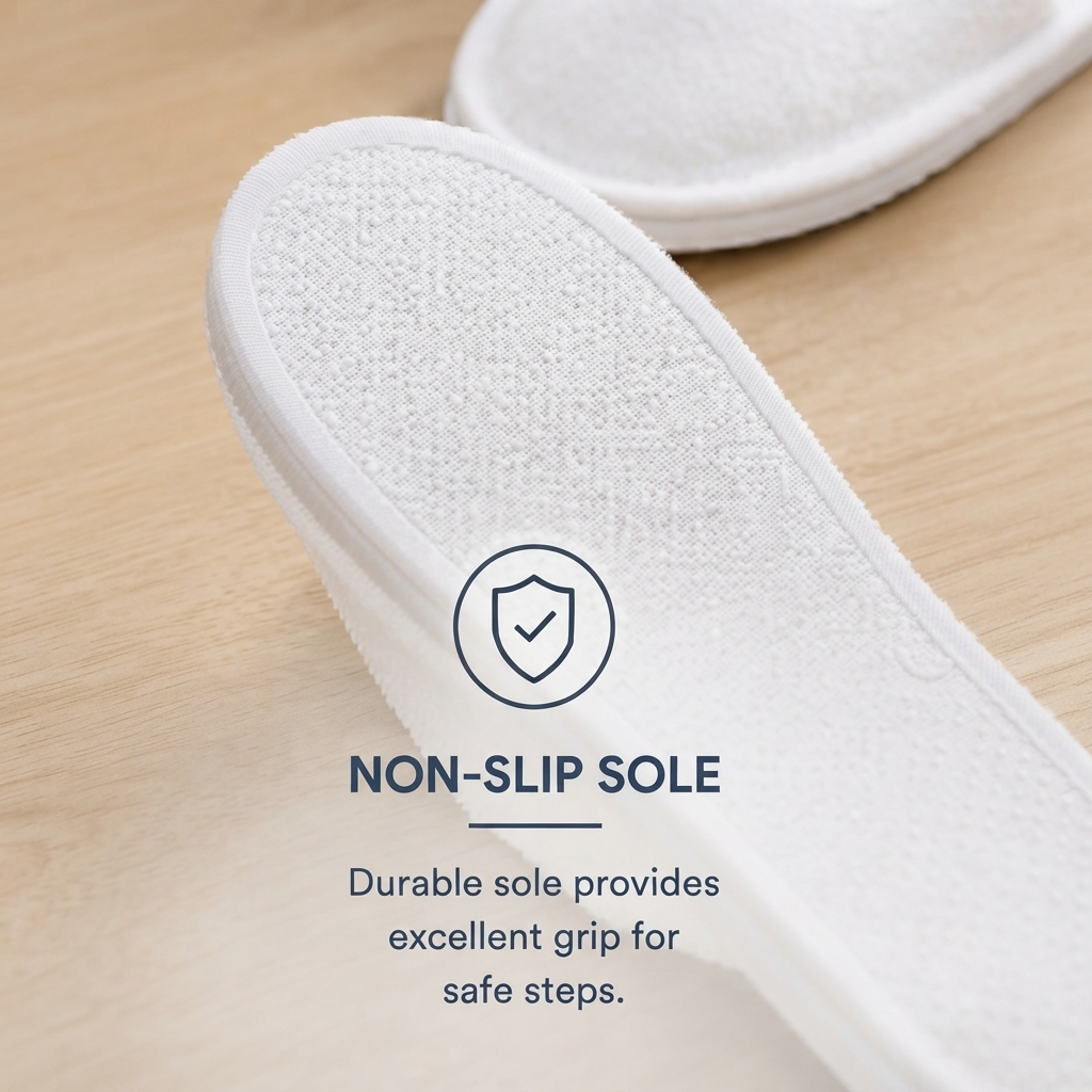 Premium White Flush Slippers view 3