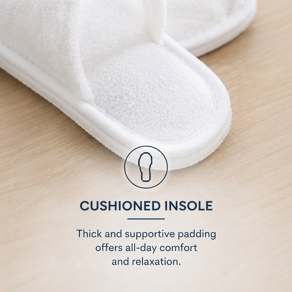 Premium White Flush Slippers view 4
